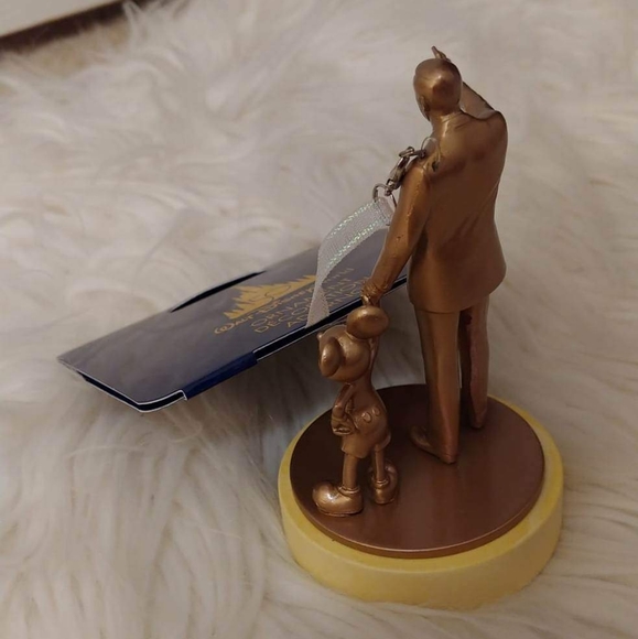 💝FIRM! DISNEY WDW 50TH ANNIVERSARY WALT & MICKEY PARTNERS STATUE FIGURAL ORNAME - Picture 6 of 8